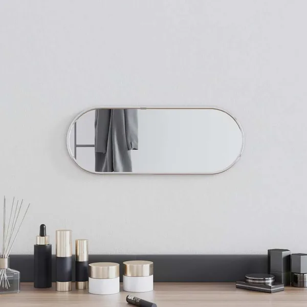 Miroir mural Argenté 40x15 cm Ovale