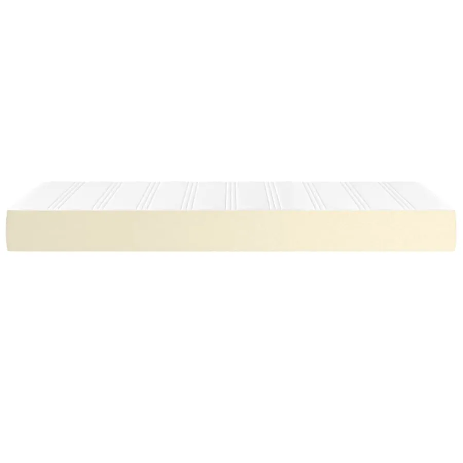 Matelas de lit à ressorts ensachés fermeté moyenne Crème 80x200x20cm Similicuir - 4