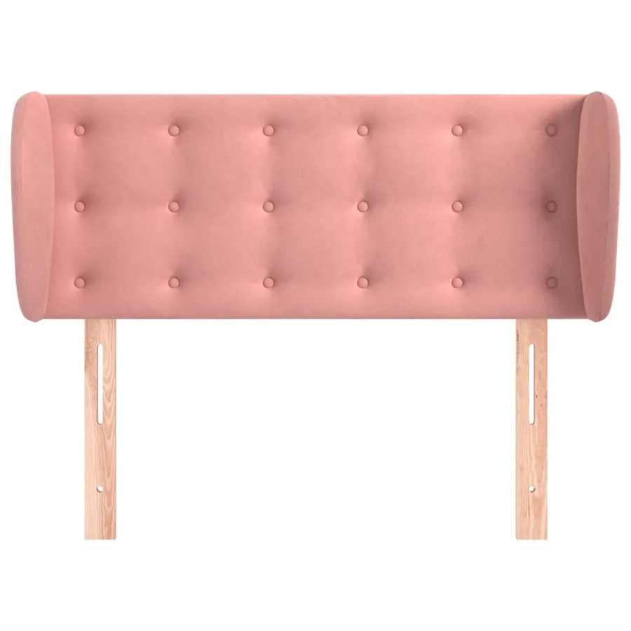 Tête de lit avec oreilles Rose 83x23x78/88 cm Velours - 3