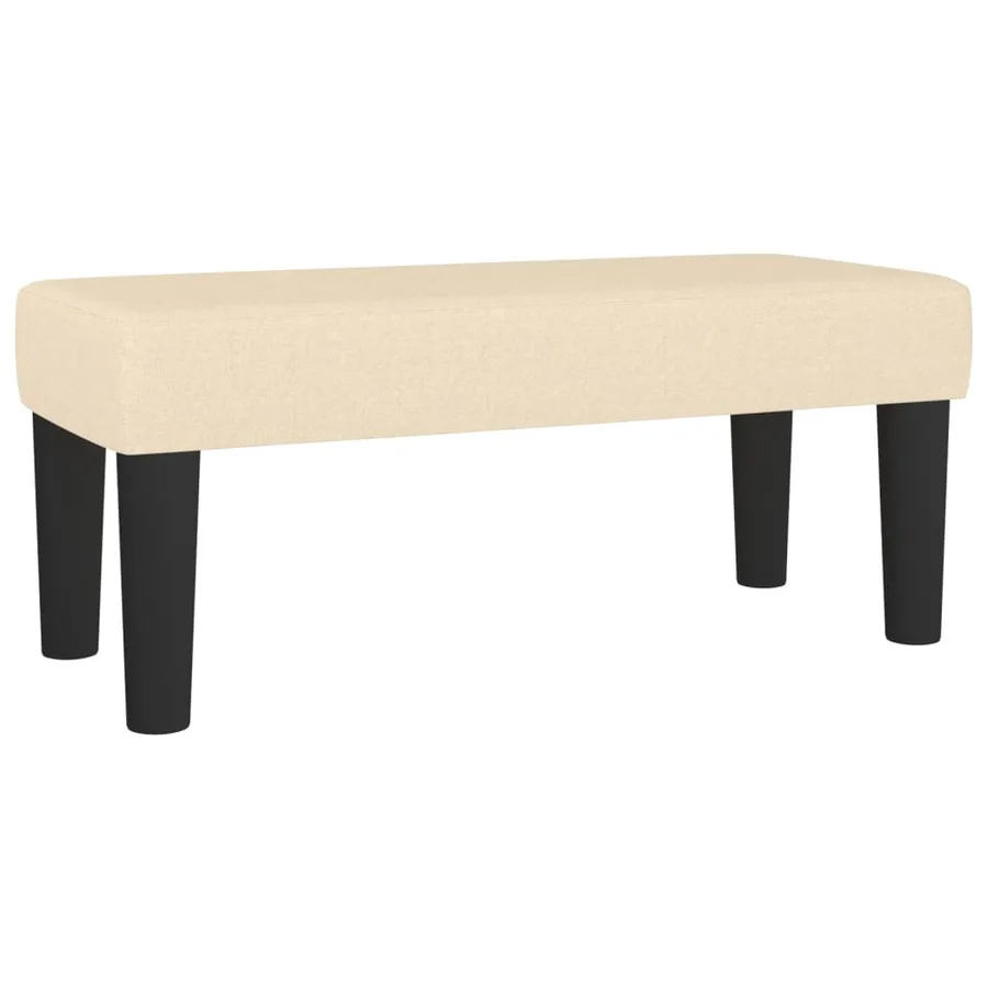 Banc Crème 70x30x30 cm Tissu - 2