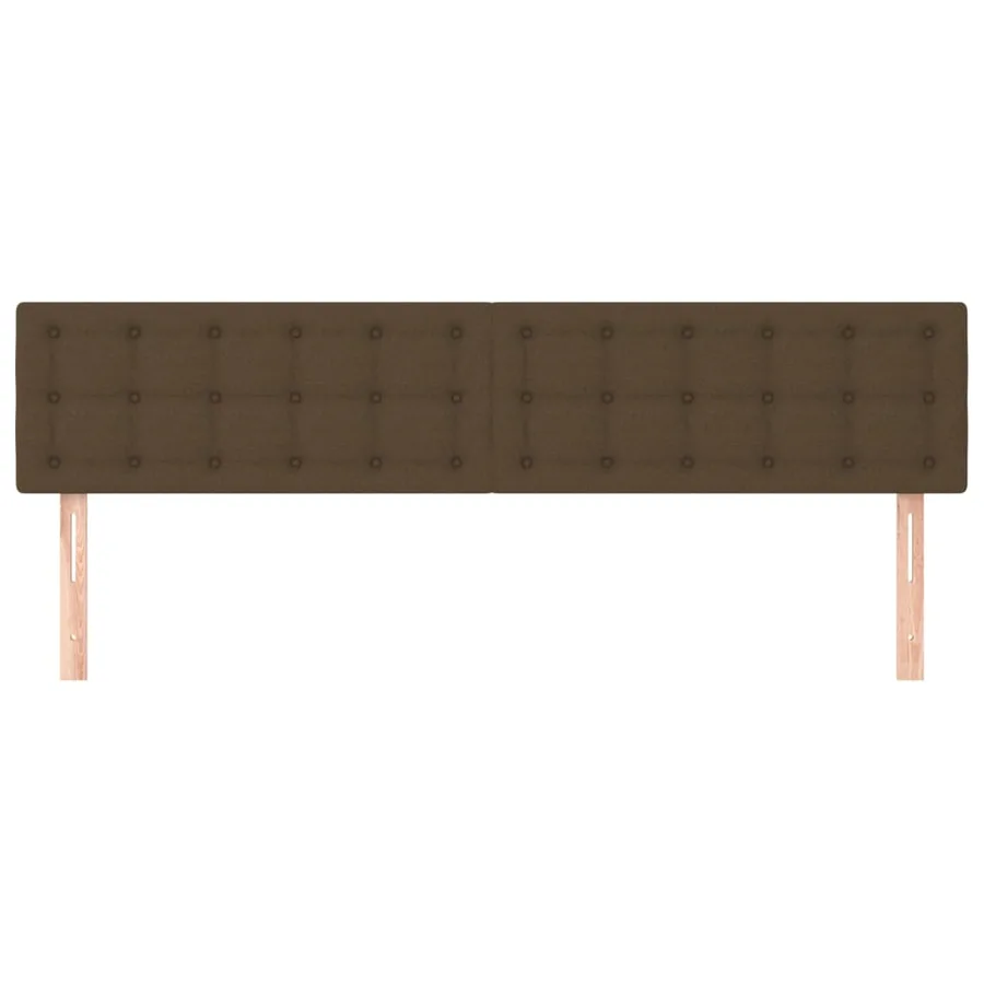 Têtes de lit Marron foncé 200 x 5 x 78/88 cm Tissu - 3