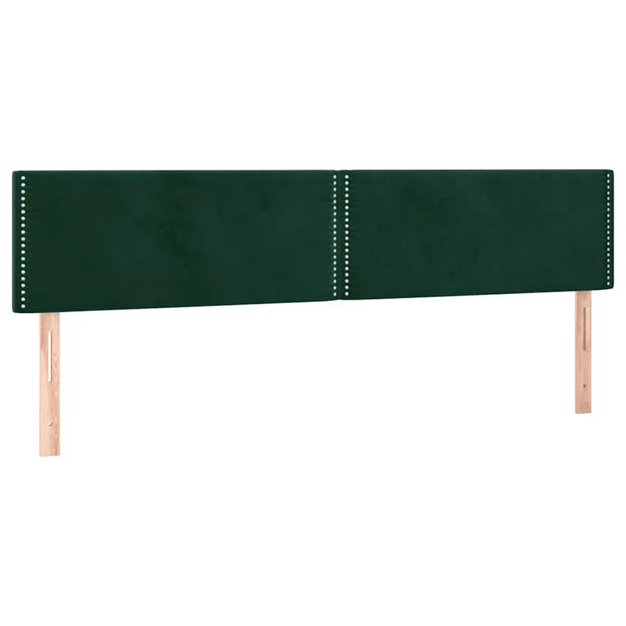 Têtes de lit Vert foncé 200x5x78/88 cm Velours - 2