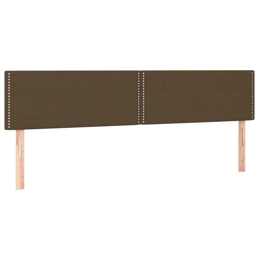 Têtes de lit Marron foncé 200 x 5 x 78/88 cm Tissu - 2
