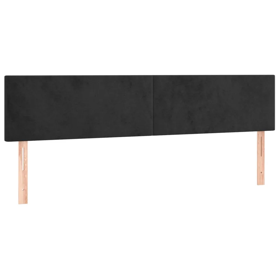 Têtes de lit Noir 180 x 5 x 78/88 cm Velours - 2