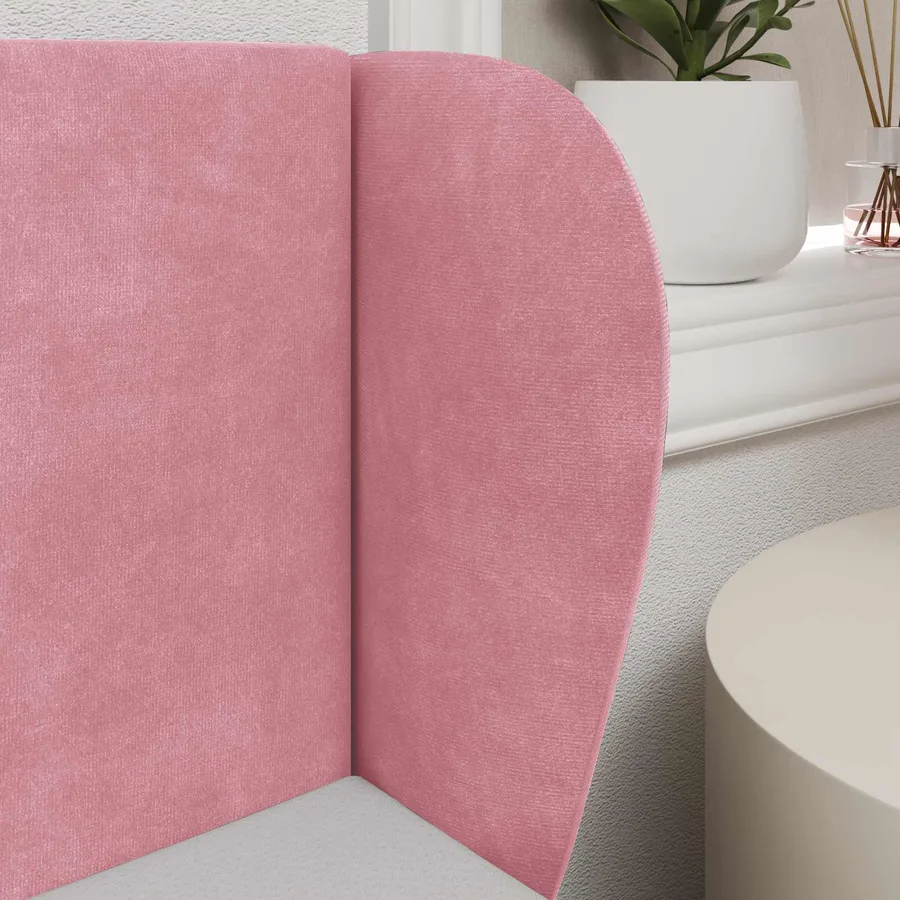Oreille de tête de lit Rose 40 x 23 x 6 cm Velours - 4