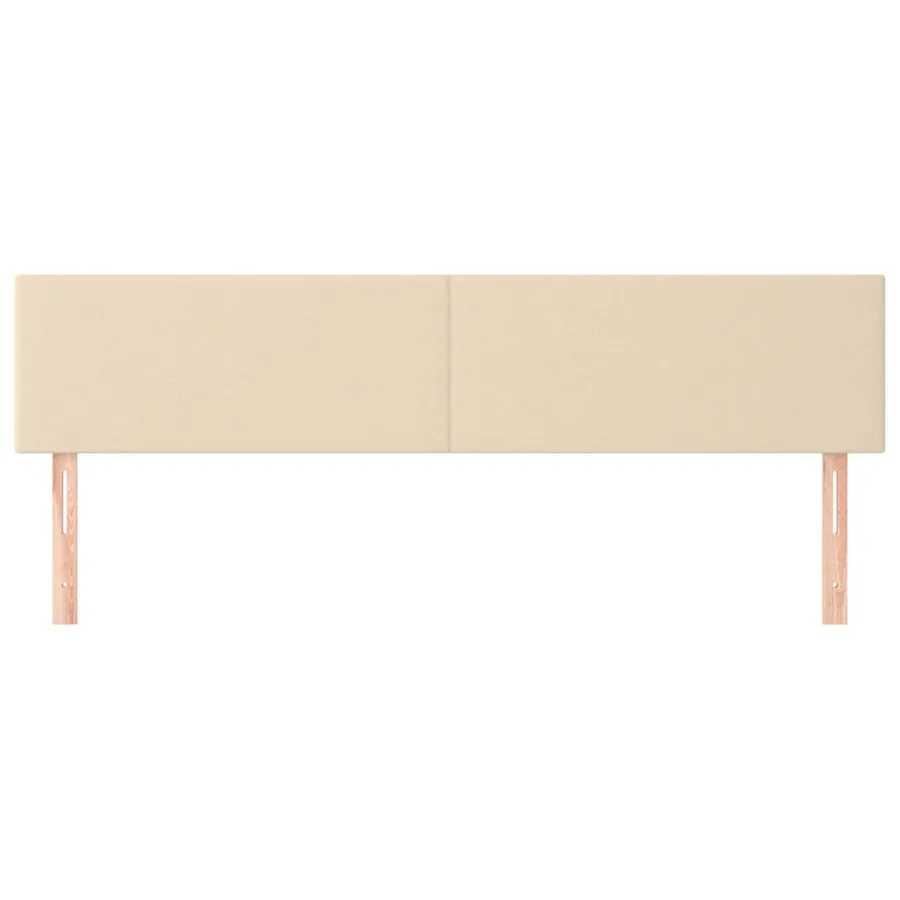 Têtes de lit Crème 160x5x78/88 cm Tissu - 3
