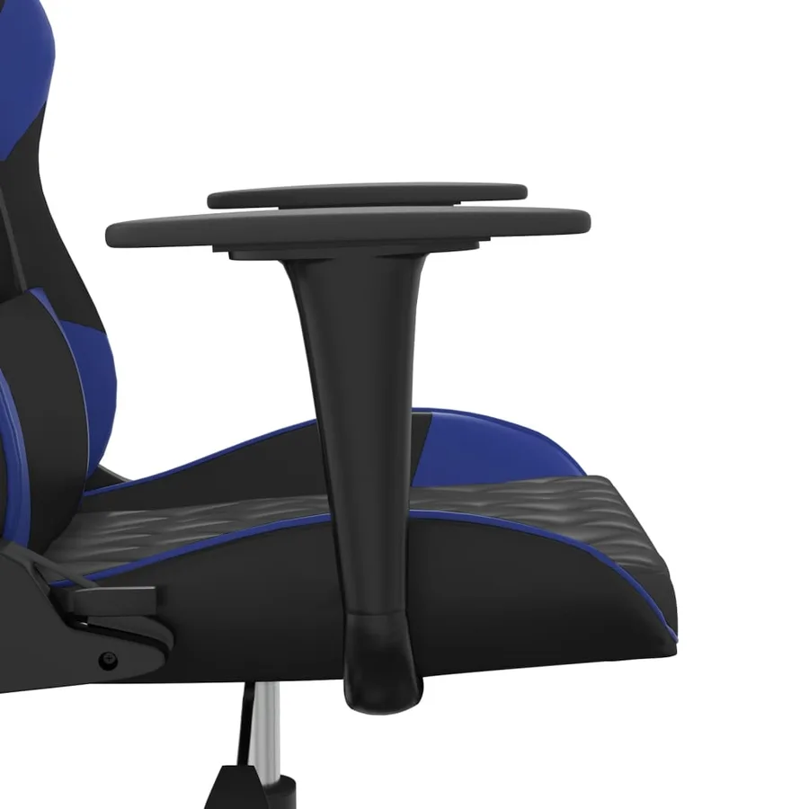 Chaise de jeu de massage Noir et bleu Similicuir - 9