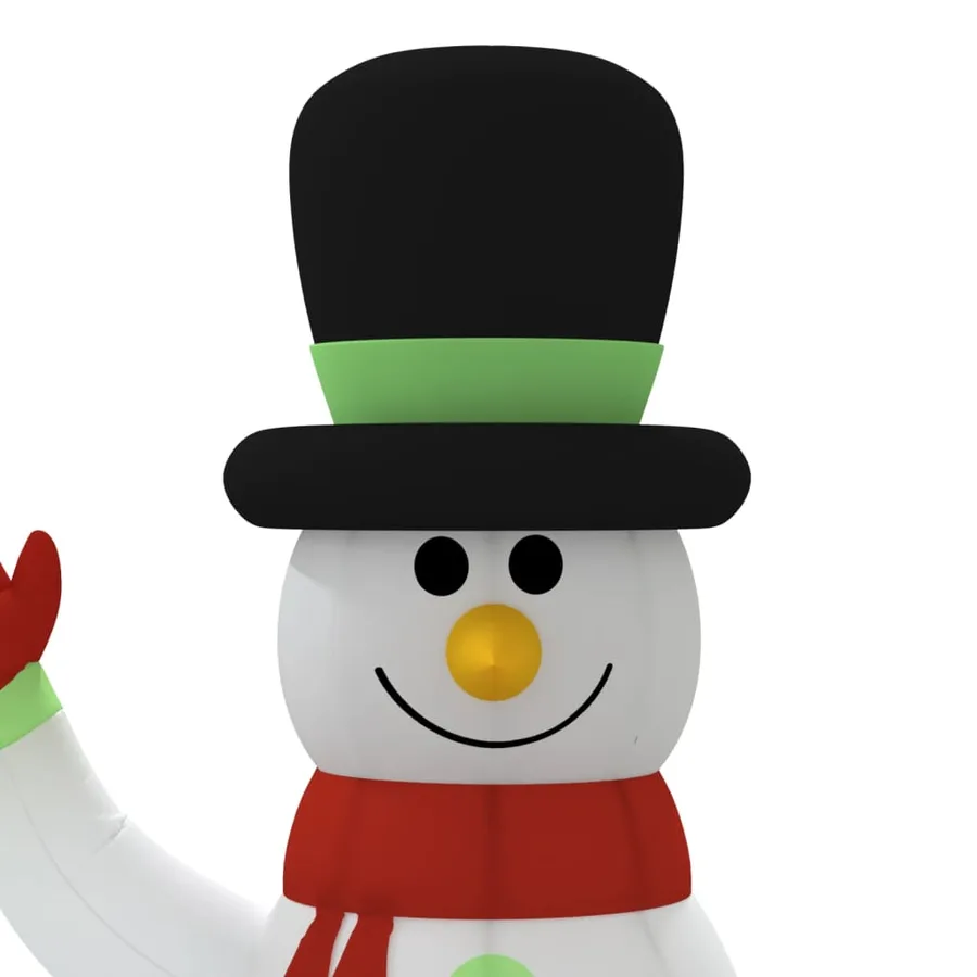 Famille de bonhommes de neige gonflable avec LED 360 cm - 6