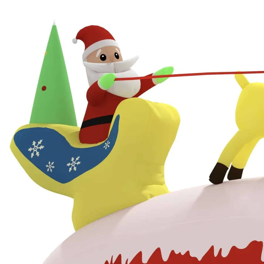 Décoration gonflable de Père Noël et renne à LED 145 cm - 5