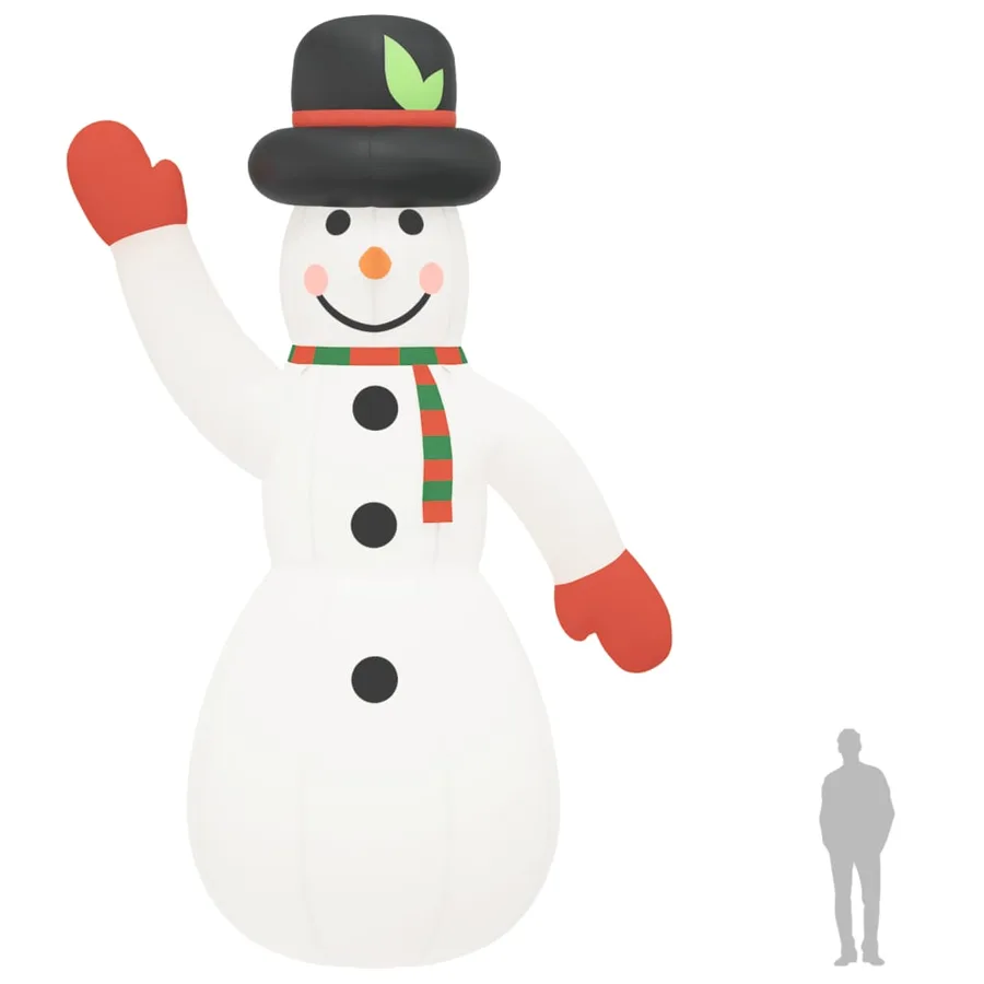 Bonhomme de neige gonflable de Noël avec LED 805 cm - 11