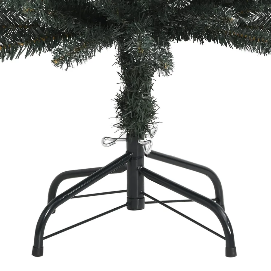 Sapin de Noël artificiel mince avec support Vert 240 cm PVC - 4