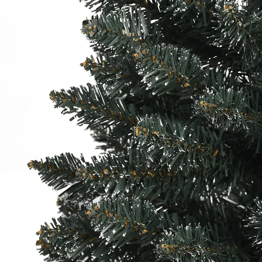 Sapin de Noël artificiel mince avec support Vert 240 cm PVC - 5