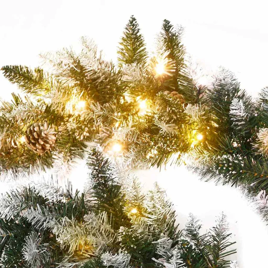Guirlande de Noël avec lumières LED Vert 5,2 m PVC - 5