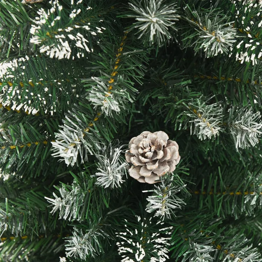 Sapin de Noël artificiel mince avec support 120 cm PVC - 5