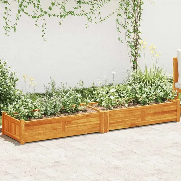 Lit surélevé de jardin Bois d'acacia 200x50x25 cm