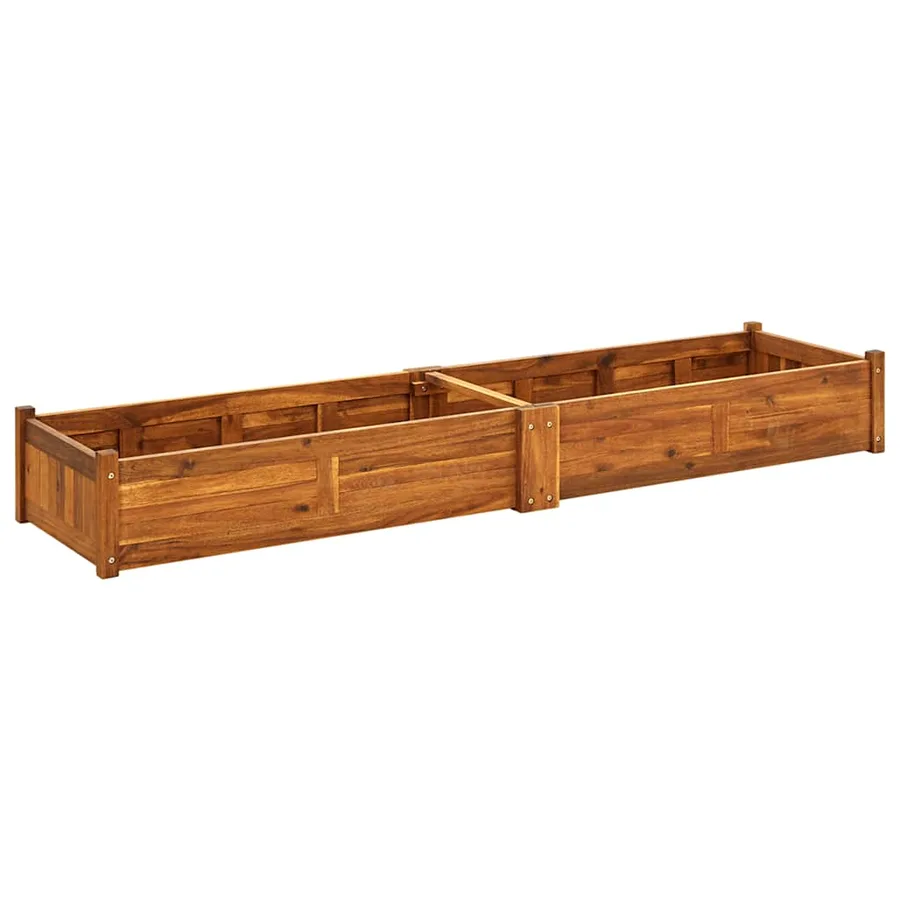 Lit surélevé de jardin Bois d'acacia 200x50x25 cm - 2