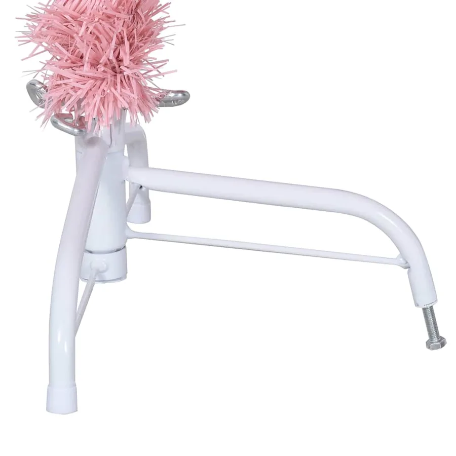 Demi sapin de Noël artificiel avec support Rose 120 cm PVC - 8