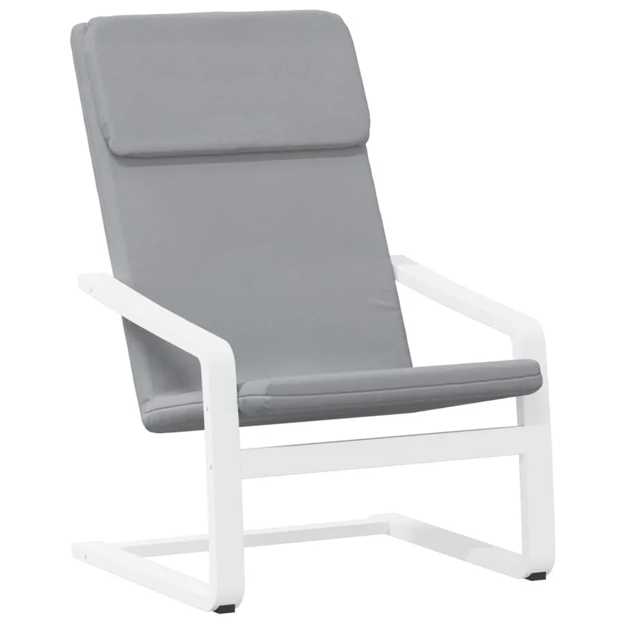 Chaise de relaxation Gris clair Tissu - 2