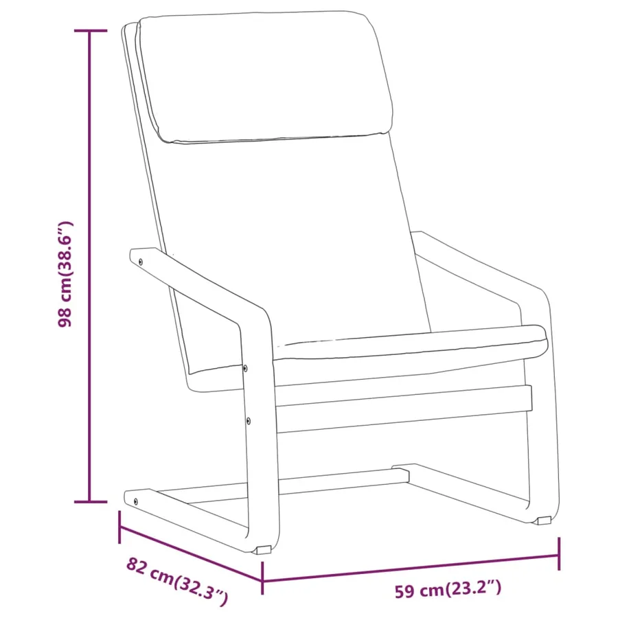 Chaise de relaxation Gris clair Tissu - 9