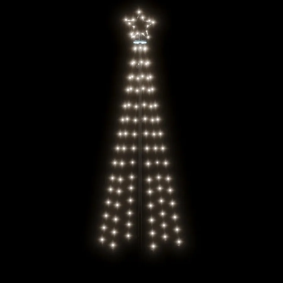 Sapin de Noël avec piquet Blanc froid 108 LED 180 cm - 4