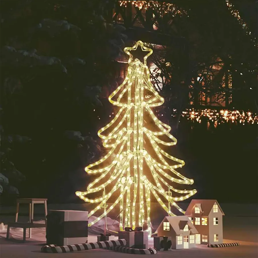 Arbre de Noël pliable avec LED Blanc chaud 87x87x93 cm