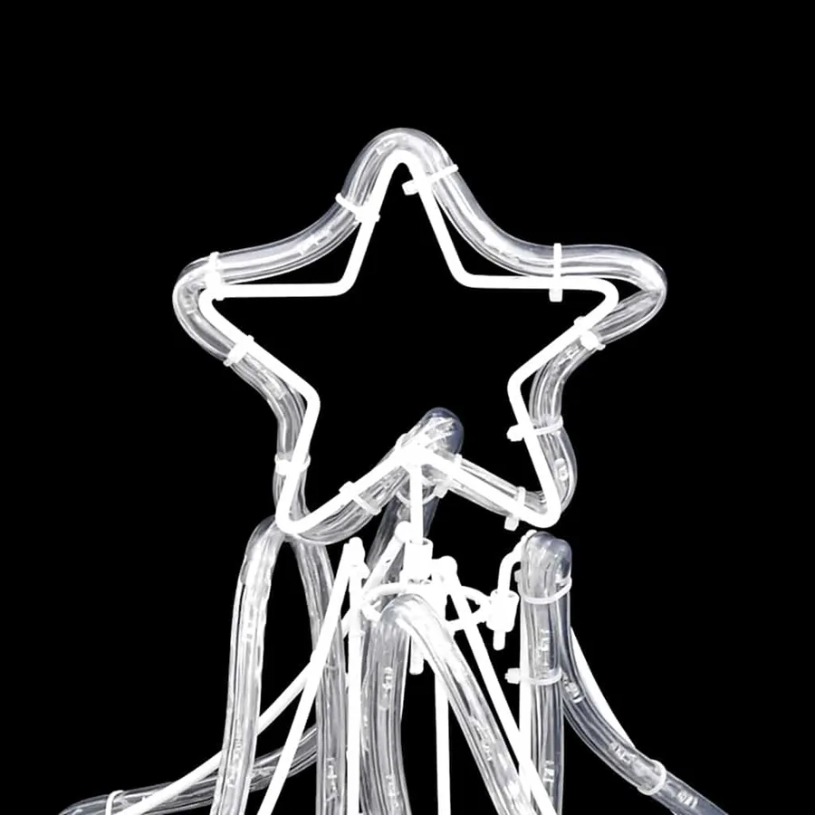 Arbre de Noël pliable avec LED Blanc chaud 87x87x93 cm - 5