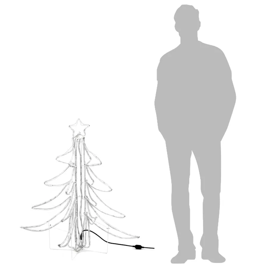 Arbre de Noël pliable avec LED Blanc chaud 87x87x93 cm - 7
