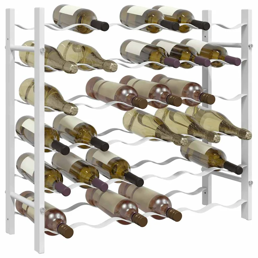 Casier à bouteilles pour 36 bouteilles Blanc Métal - 4