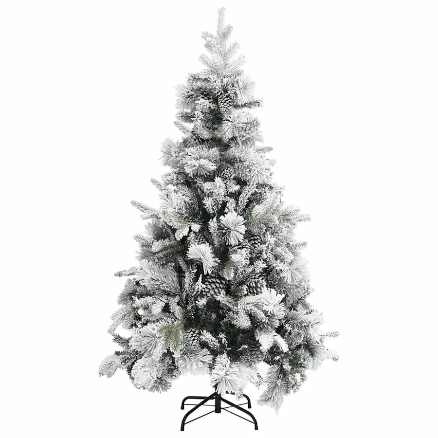 Sapin de Noël à flocons de neige et pommes de pin 195 cm PVC/PE - 2