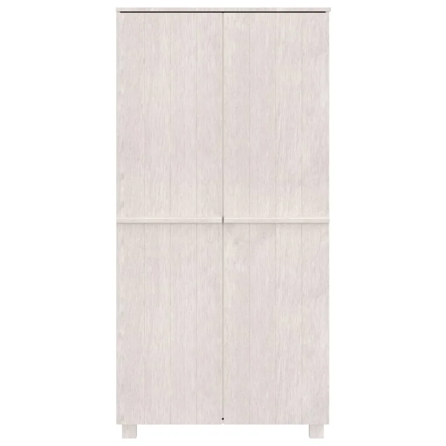 Garde-robe HAMAR Blanc 89x50x180 cm Bois massif de pin - 3