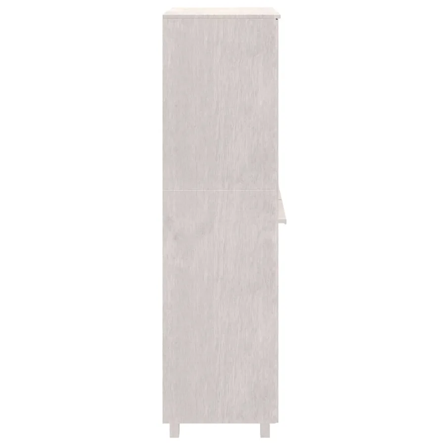 Garde-robe HAMAR Blanc 89x50x180 cm Bois massif de pin - 5