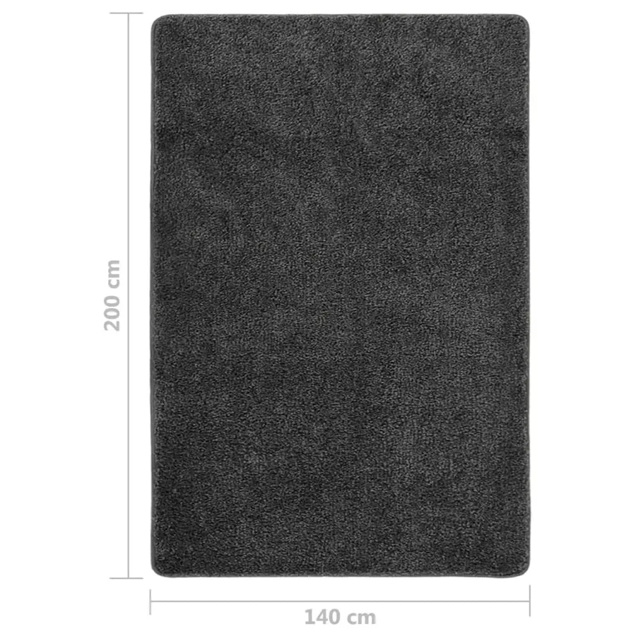 Tapis shaggy antidérapant Gris 140x200 cm - 5