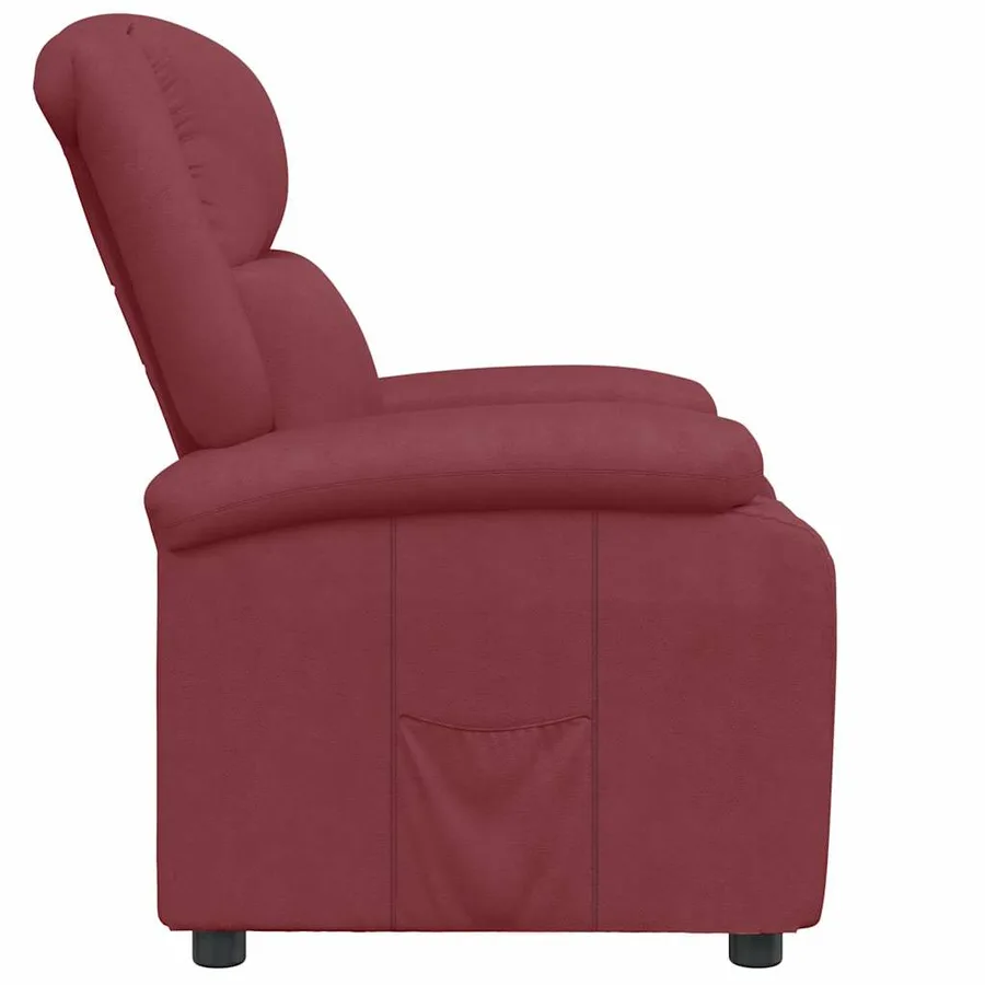 Fauteuil inclinable Rouge bordeaux Similicuir - 4