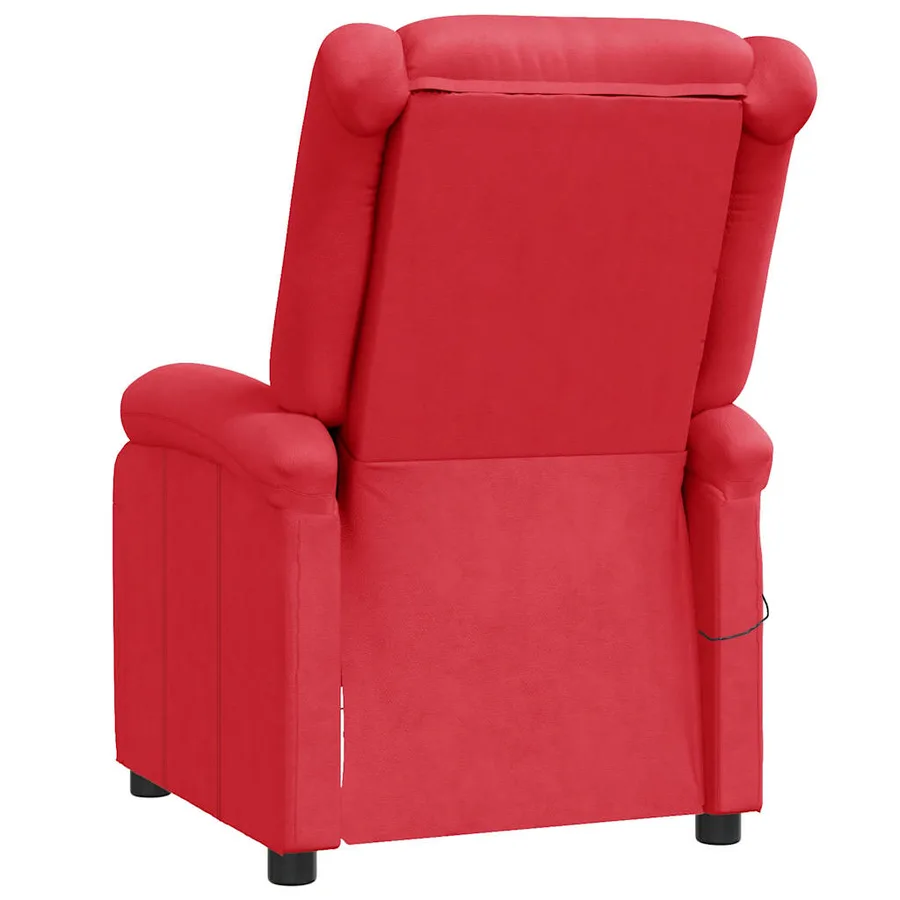 Fauteuil de massage Rouge Similicuir - 5