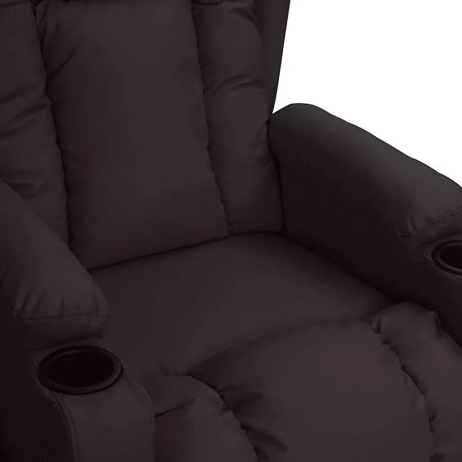 Fauteuil de massage Noir Similicuir - 6