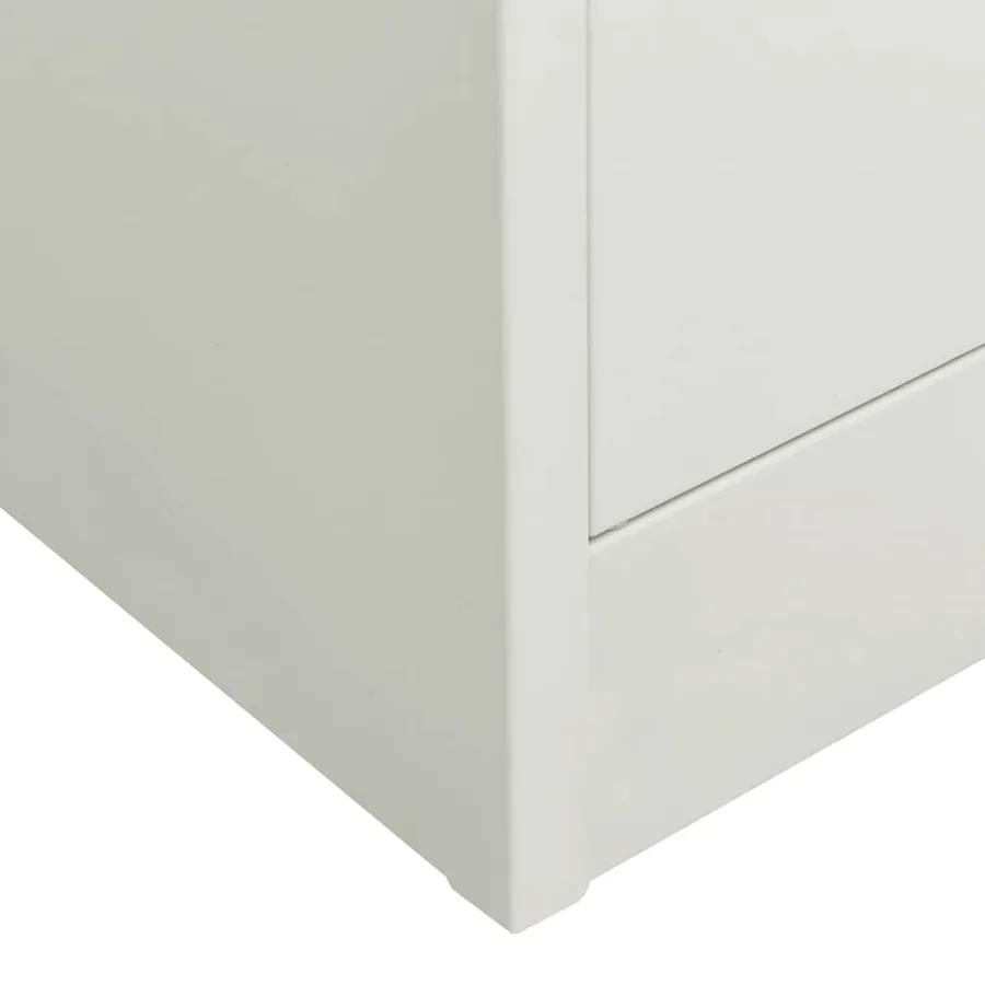 Armoire de bureau Gris clair 90x40x180 cm Acier - 7