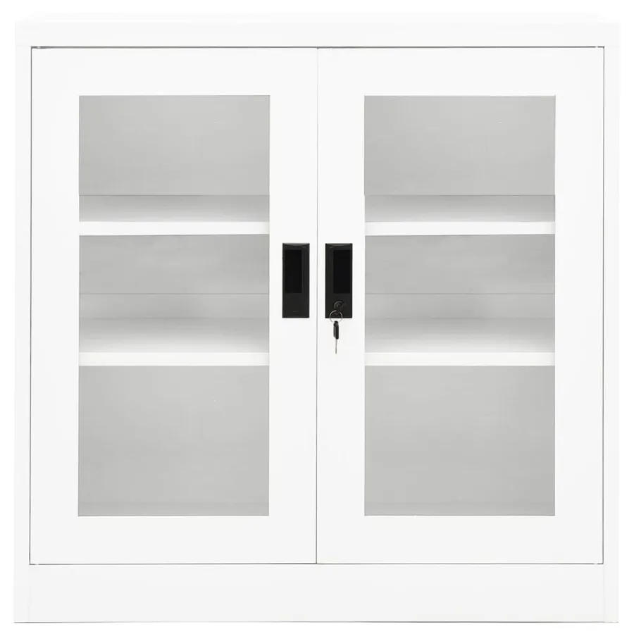 Armoire de bureau Blanc 90x40x90 cm Acier - 2