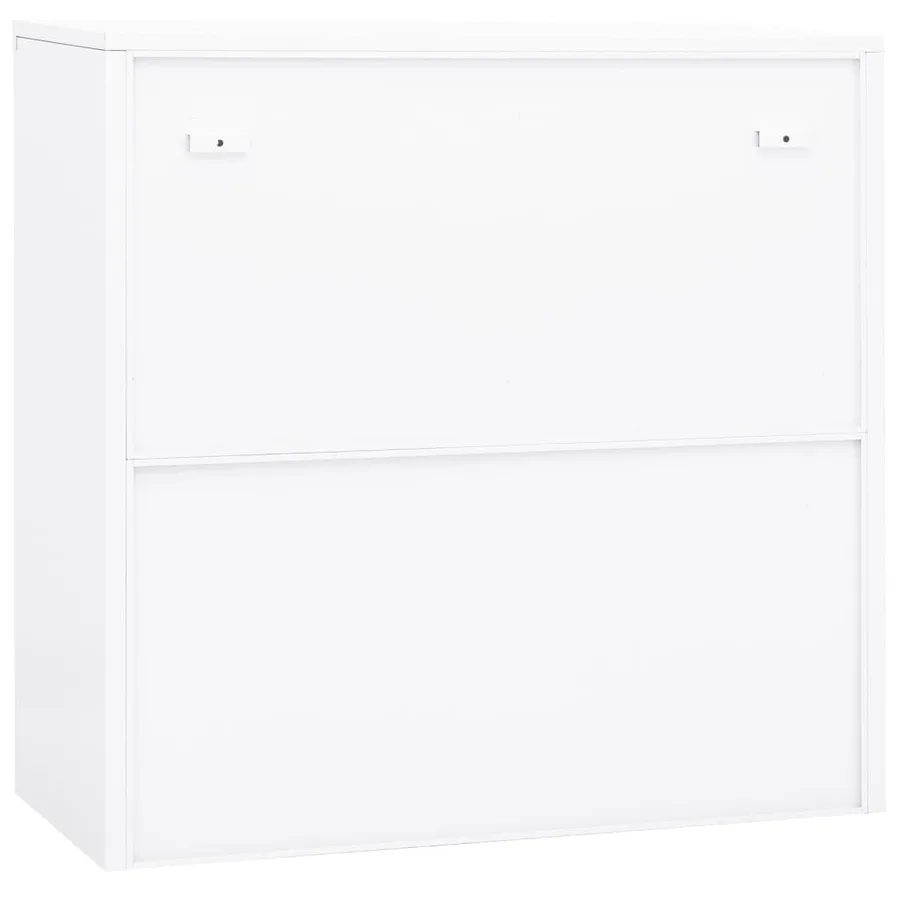 Armoire de bureau Blanc 90x40x90 cm Acier - 4