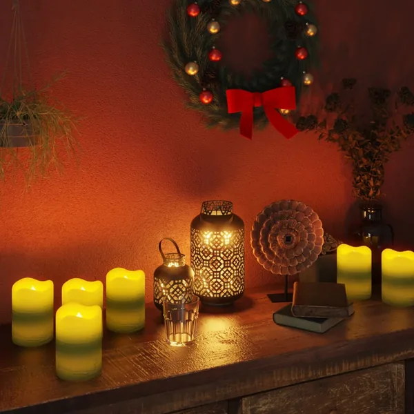 Bougies à LED sans flamme 24 pcs avec télécommande Blanc chaud