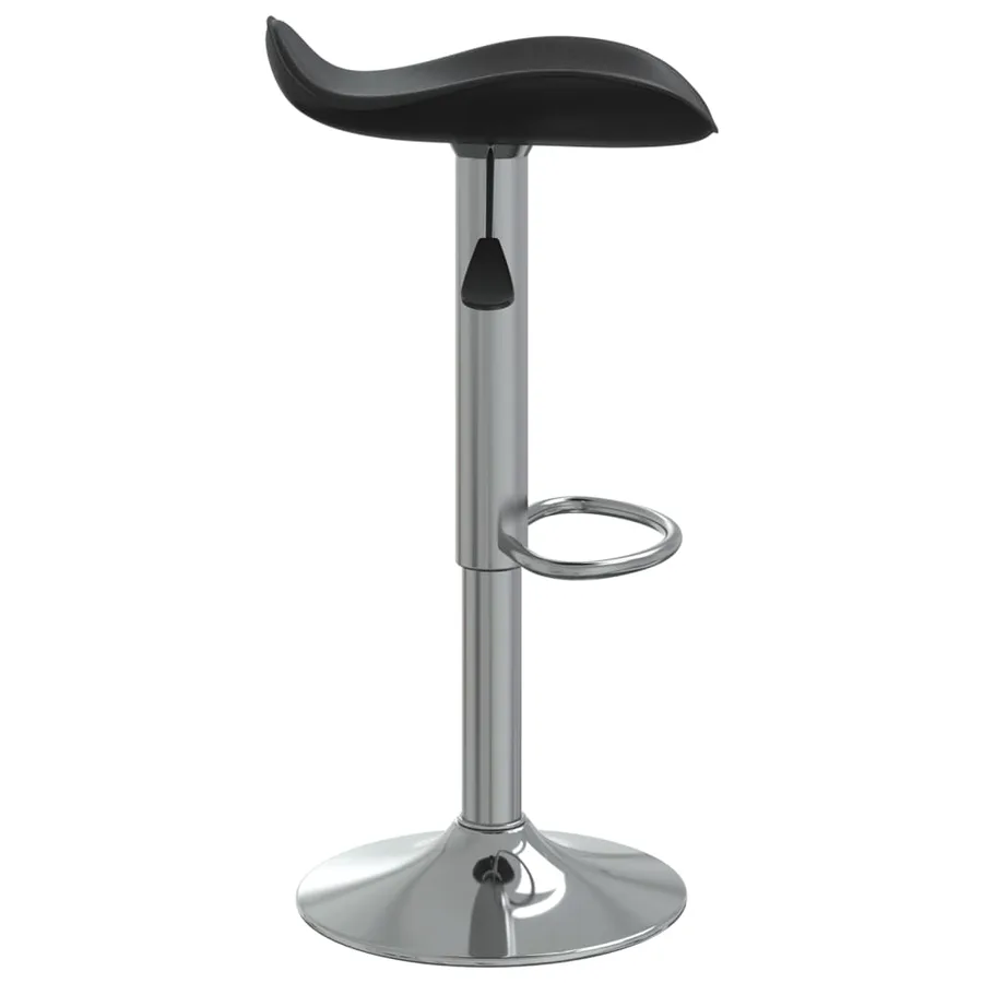 Tabouret de bar Noir Acier chromé et cuir artificiel - 4