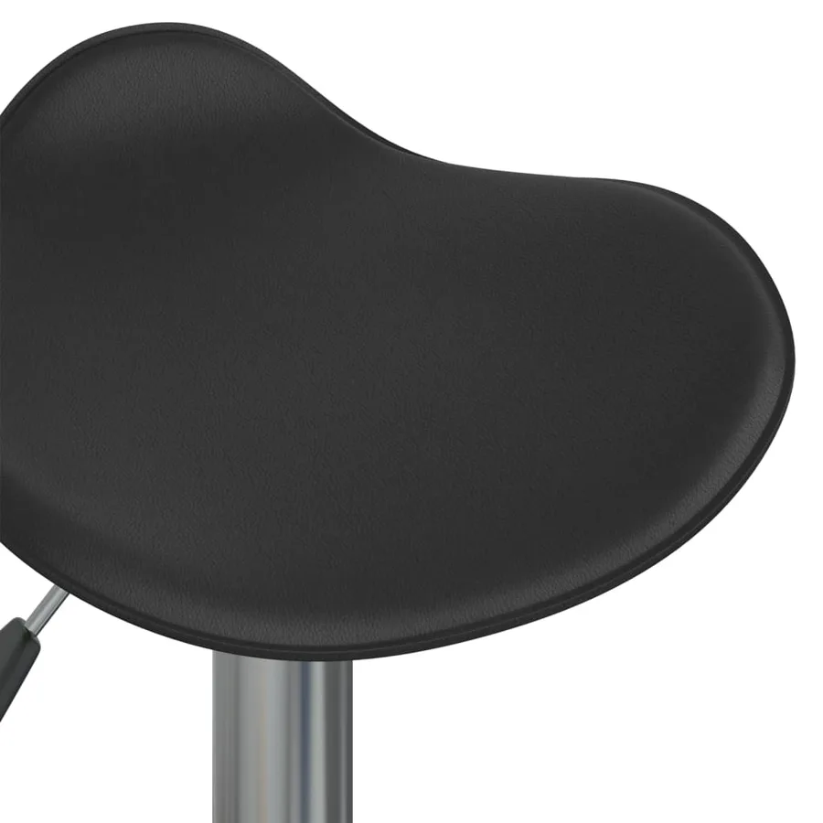 Tabouret de bar Noir Acier chromé et cuir artificiel - 7