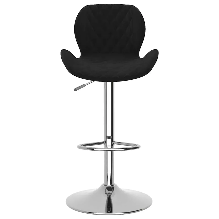 Tabourets de bar lot de 2 noir velours - 4
