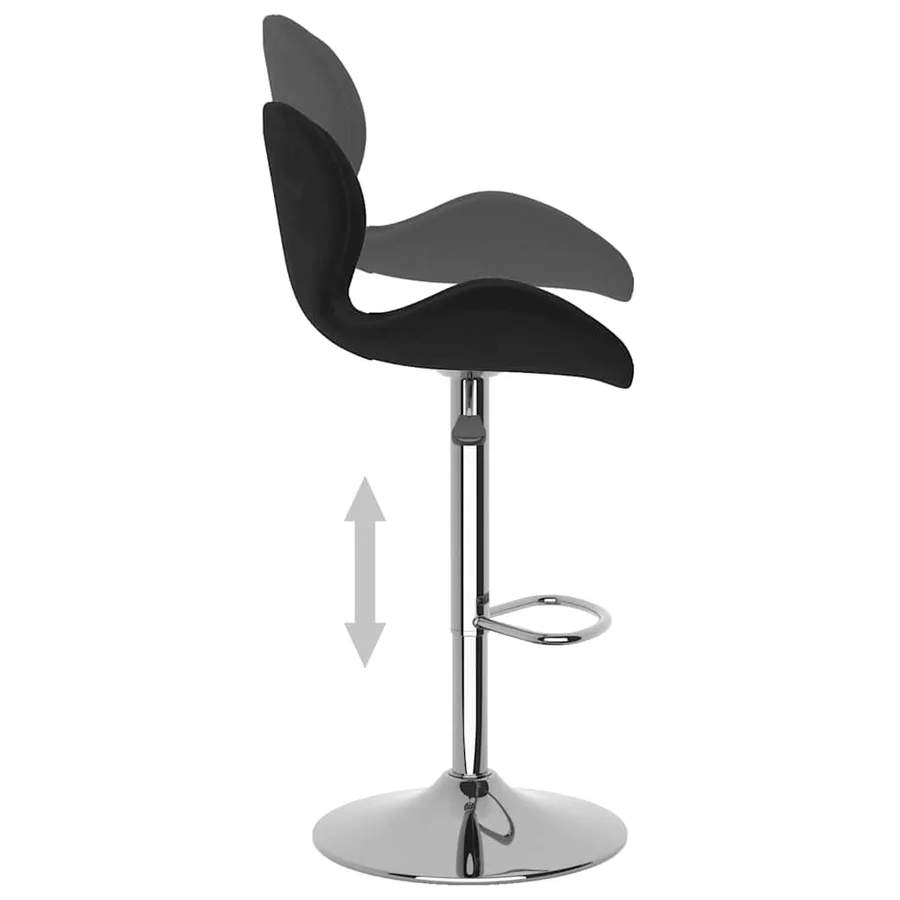 Tabourets de bar lot de 2 noir velours - 8