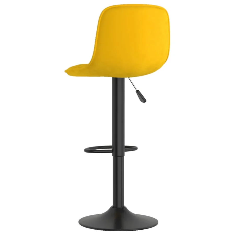 Tabourets de bar lot de 2 Jaune Velours - 6