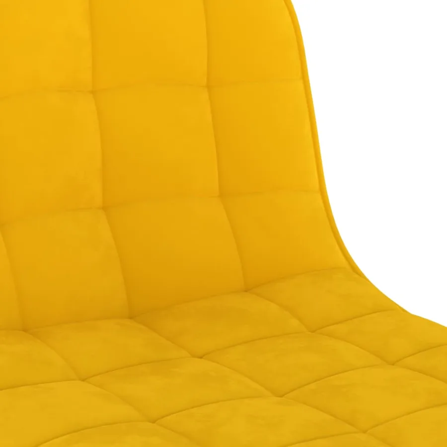 Tabourets de bar lot de 2 Jaune Velours - 8