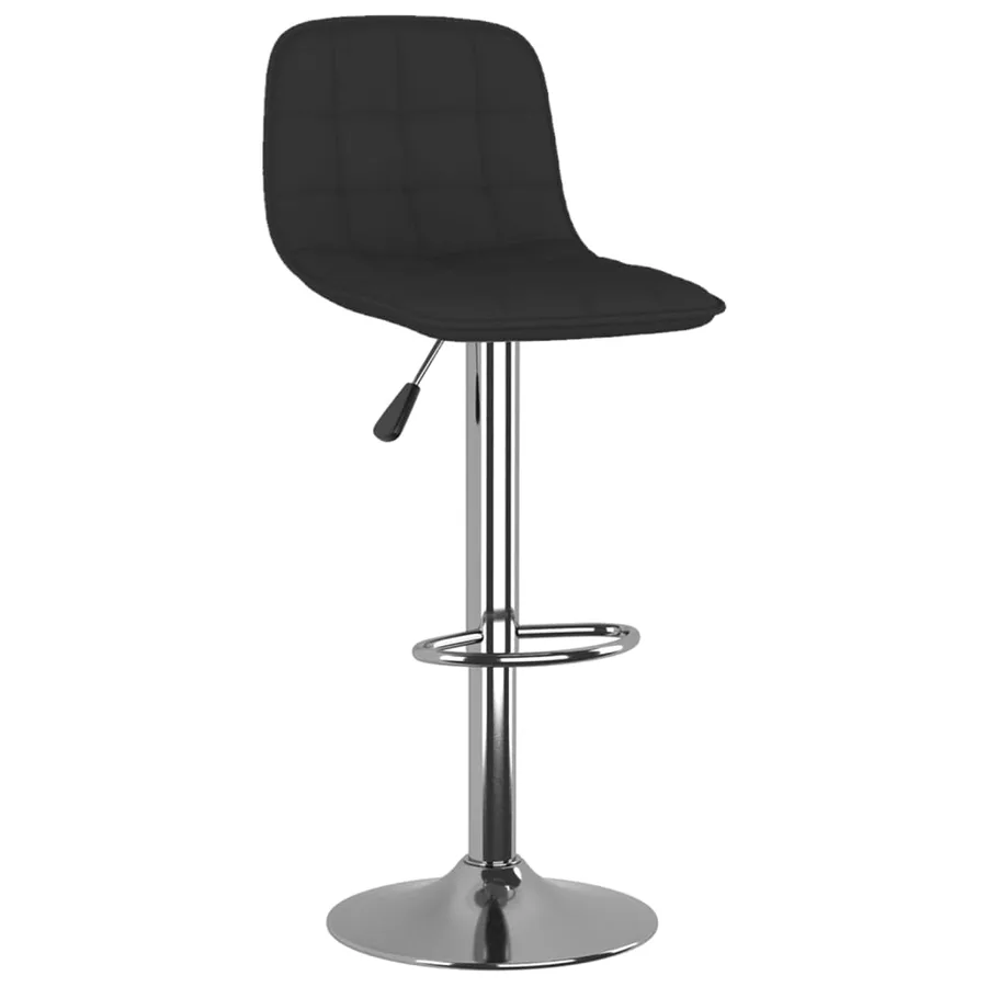 Tabourets de bar lot de 2 noir tissu - 3