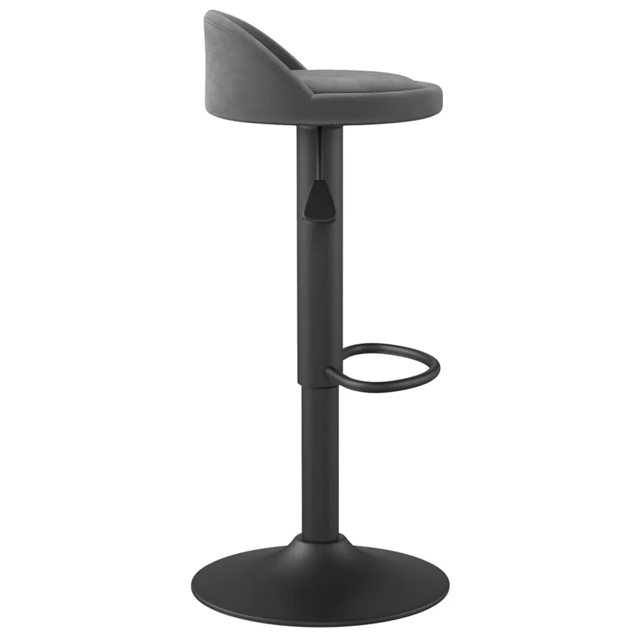 Tabouret de bar Gris foncé Velours - 4