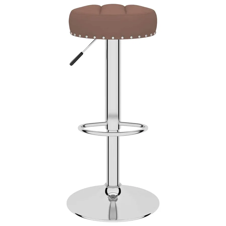 Tabourets de bar lot de 2 marron tissu - 3