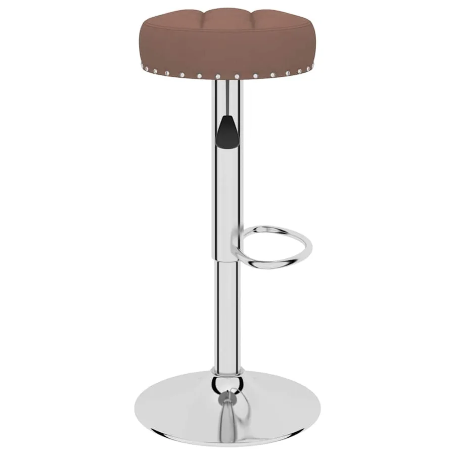Tabourets de bar lot de 2 marron tissu - 4
