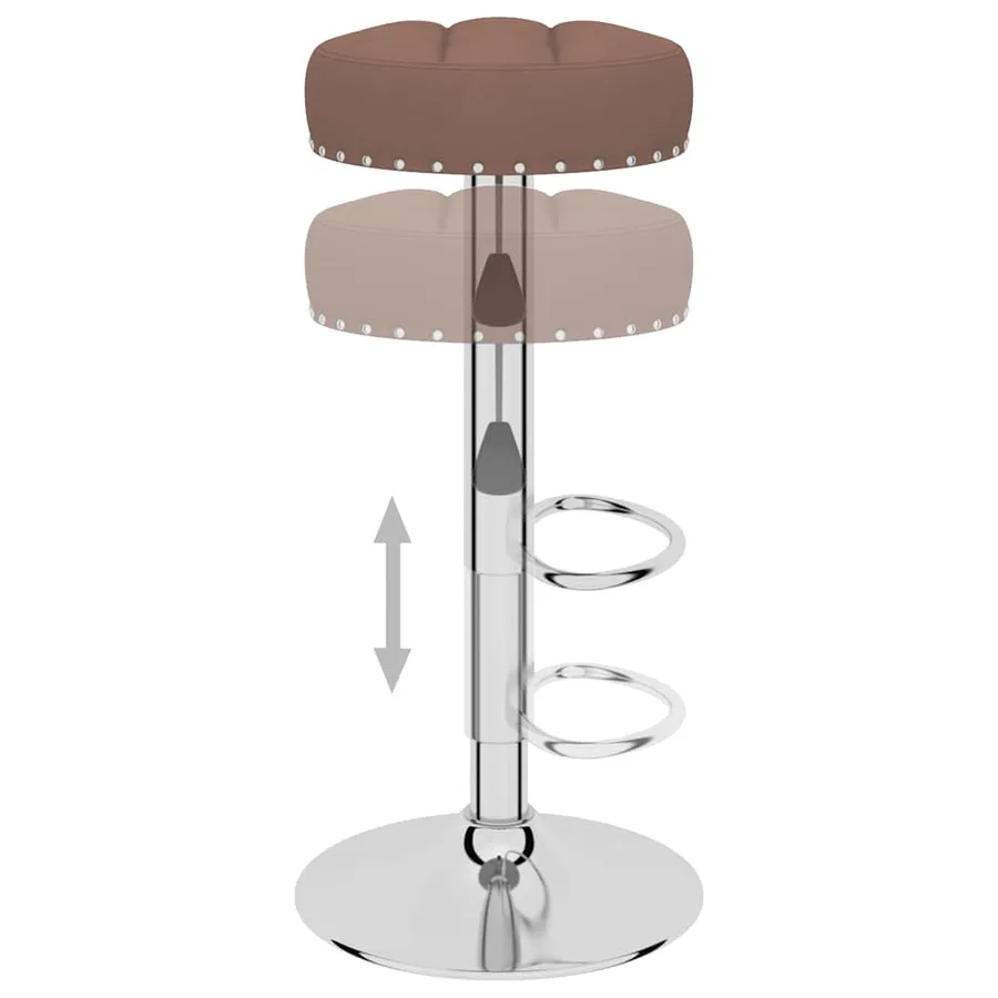 Tabourets de bar lot de 2 marron tissu - 6